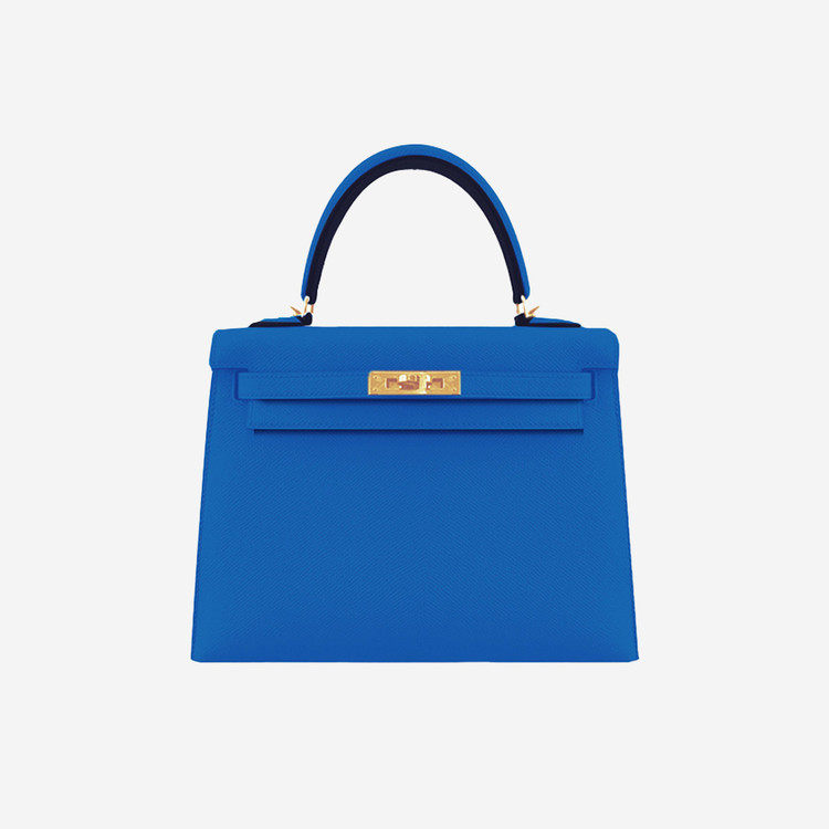 (W) 에르메스 켈리백 25 Tanzania blue (Epsom) 【매장-2500만원대】