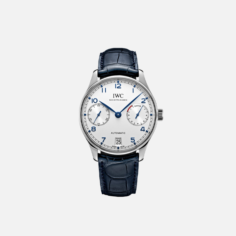 IWC 포르투기즈 부엉이 화이트다이얼 블루핸즈