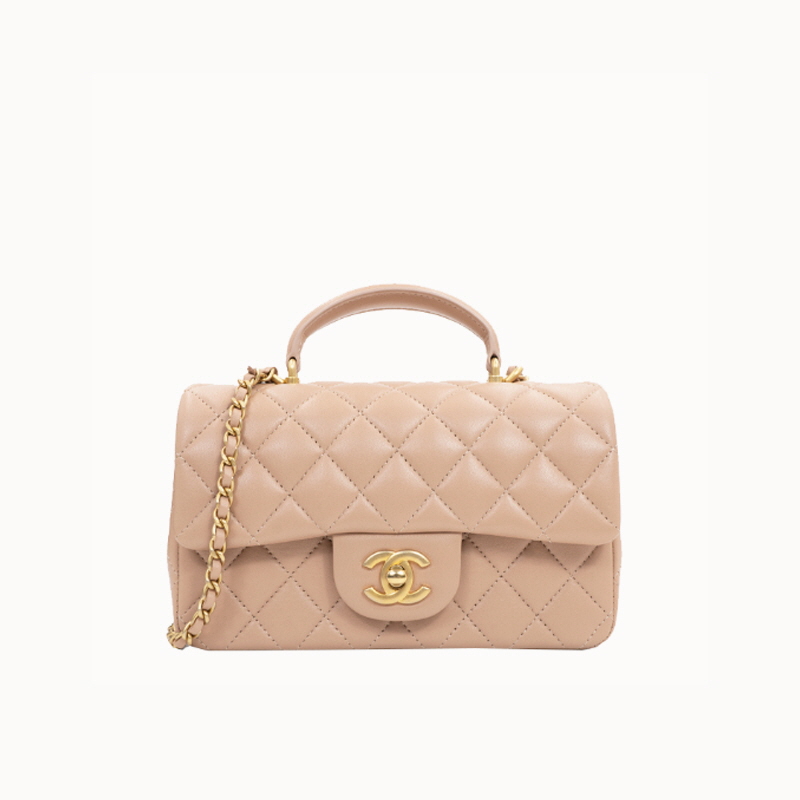 CHANEL 샤넬 램스킨 클래식 탑핸들 미니 【매장-600만원대】