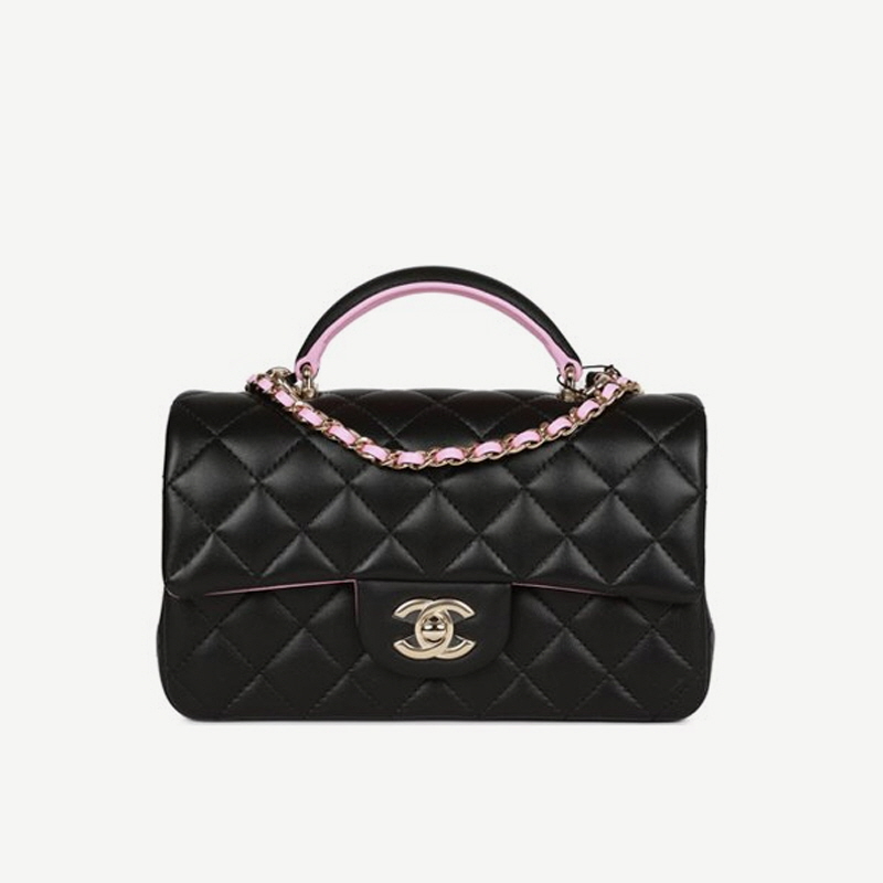 CHANEL 샤넬 클래식 뉴미니 램스킨 골드메탈 미니 플랩백 【매장-720만원대】