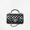 CHANEL 샤넬 페이던트 뉴미니 탑핸들 백 금장 블랙 【매장-840만원대】
