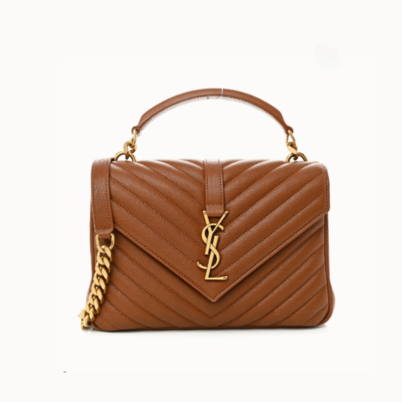 SAINT LAURENT 입생로랑 미디움 컬리지 퀼티드 레더 브릭
