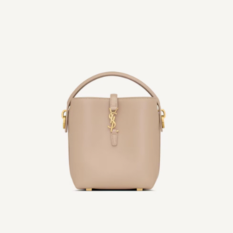 AINT LAURENT 입생로랑 유광 가죽 소재의 le 37 미니 DARK BEIGE