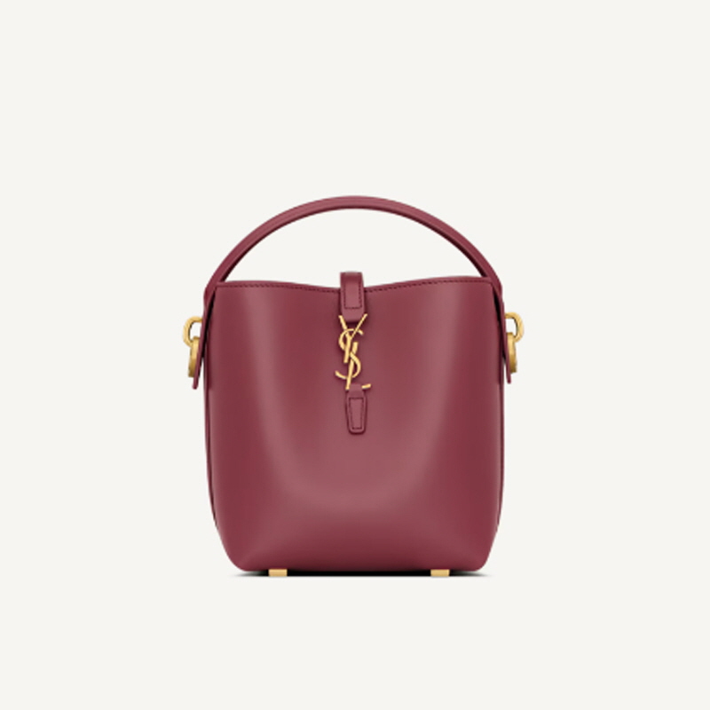 YVES SAINT LAURENT 입생로랑 유광 가죽 소재의 le 37 미니 ROUGE MERLOT