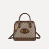 GUCCI 구찌 홀스빗 1955 스몰 탑 핸들백 베이지 에보니 브라운