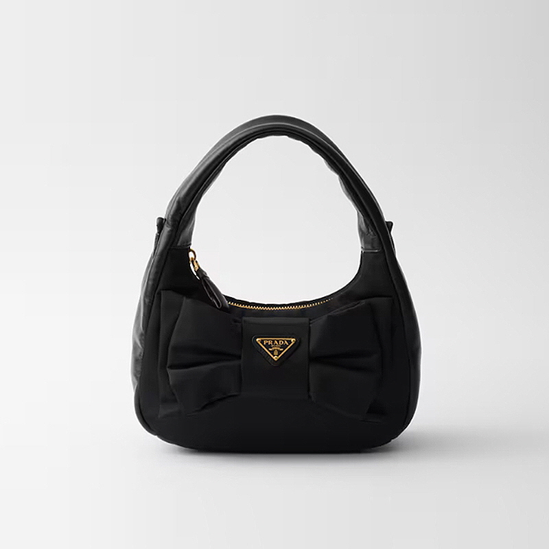 PRADA 프라다 리본 장식 리나일론 및 나파 가죽 미니백 【매장-320만원대】