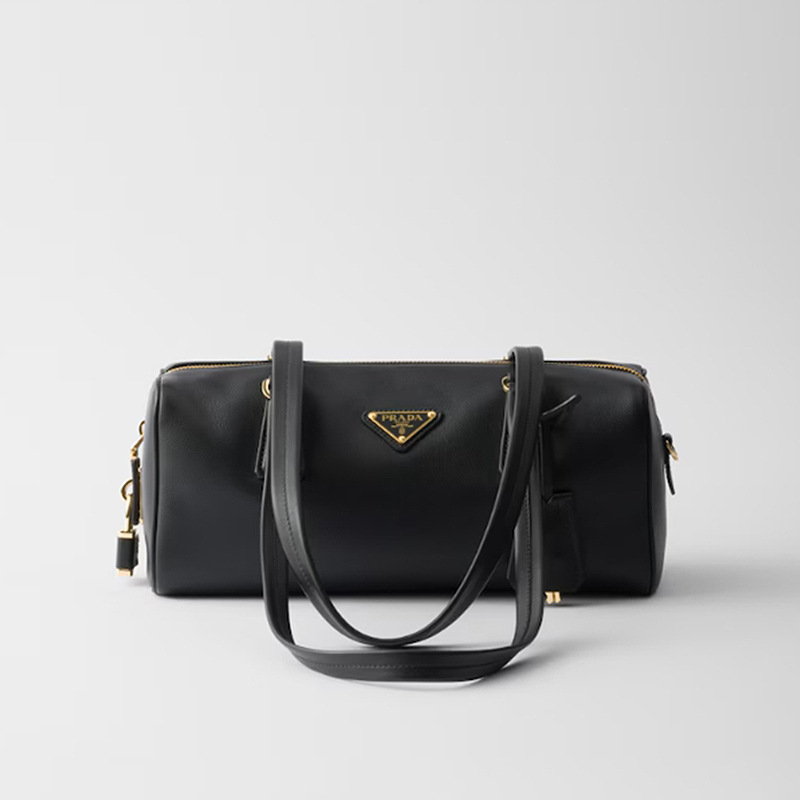 PRADA 프라다 미디엄 가죽 탑 핸들 백
