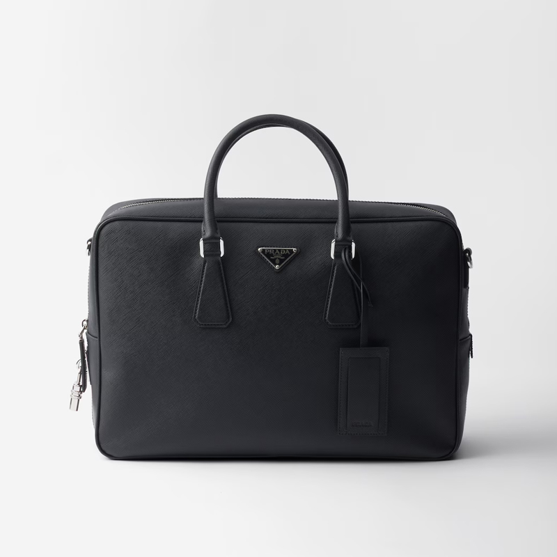 PRADA 프라다 사피아노 가죽 브리프케이스