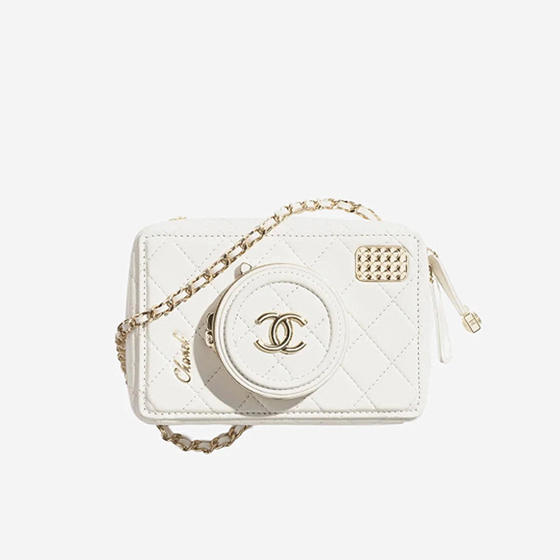 CHANEL 샤넬 카메라백 램스킨 골드 메탈