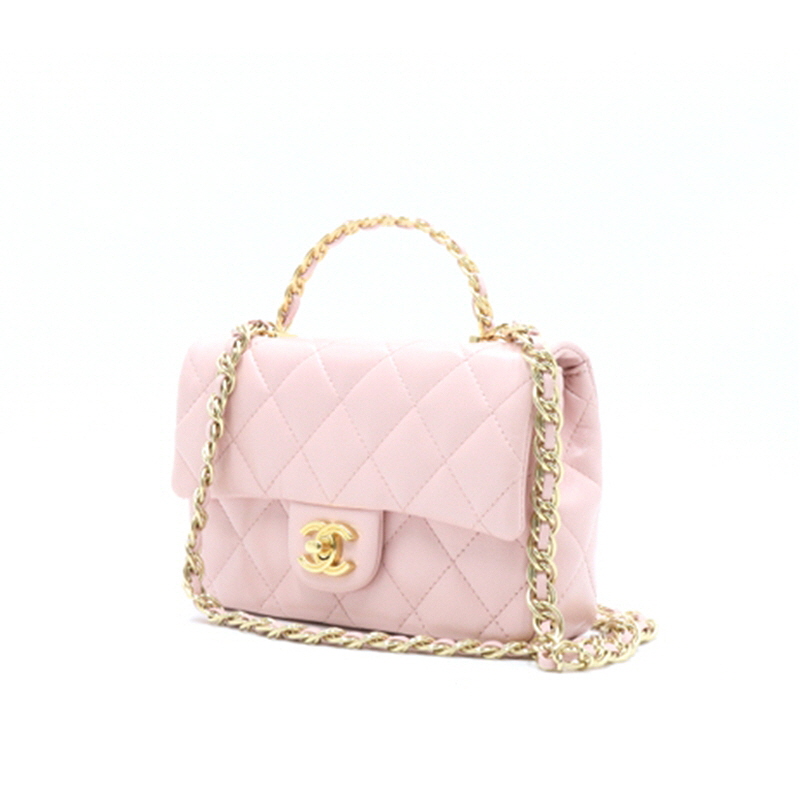 CHANEL 샤넬 핸들 장식의 스몰 플랩 백