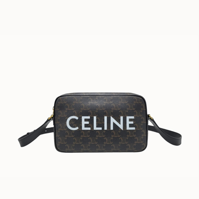 CELINE 셀린느 트리오페 캔버스 블랙 메신저 크로스백