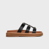 셀린느 CELINE 카프스킨 티피 슬라이드 블랙 샌들 357283767C.38NO