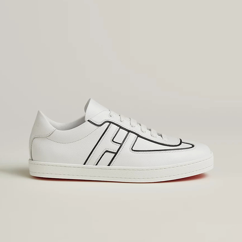 에르메스 모노크롬 나파 가죽 파이핑 스니커즈 H232858ZH90410
