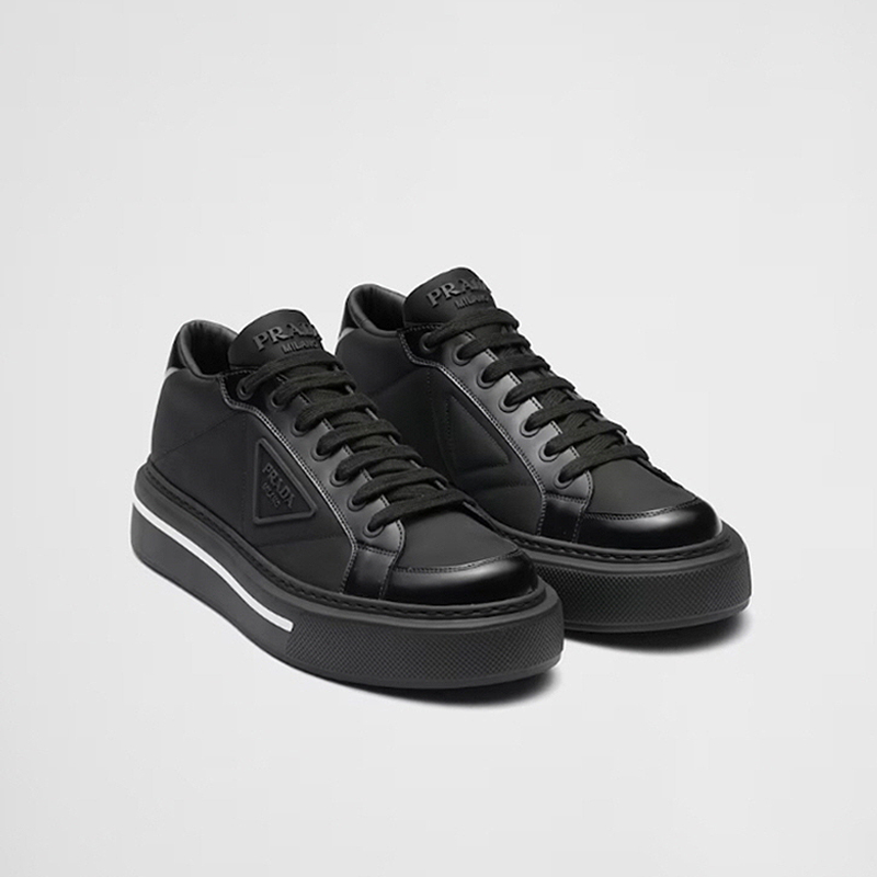 프라다 매크로 리나일론 브러시드 레더 스니커즈 2EG376_3LF5_F0632
