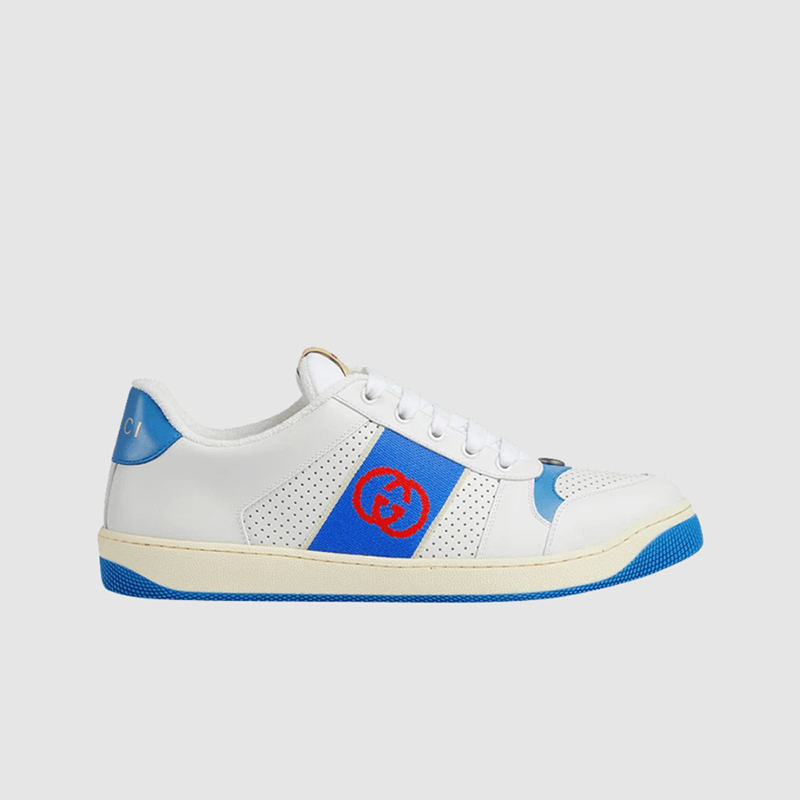 구찌 스크리너 인터로킹 G 화이트 블루 765054-AACV8-9055