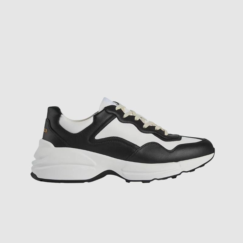구찌 롸이톤 레더 스니커즈 블랙 화이트 721750-AAA9S-1094