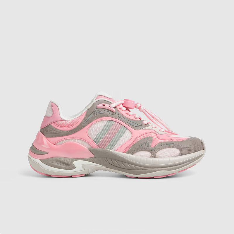 구찌 2.0엠블럼 핑크 웹Web 스트라이프 스니커즈 816489 FAD5T 8755