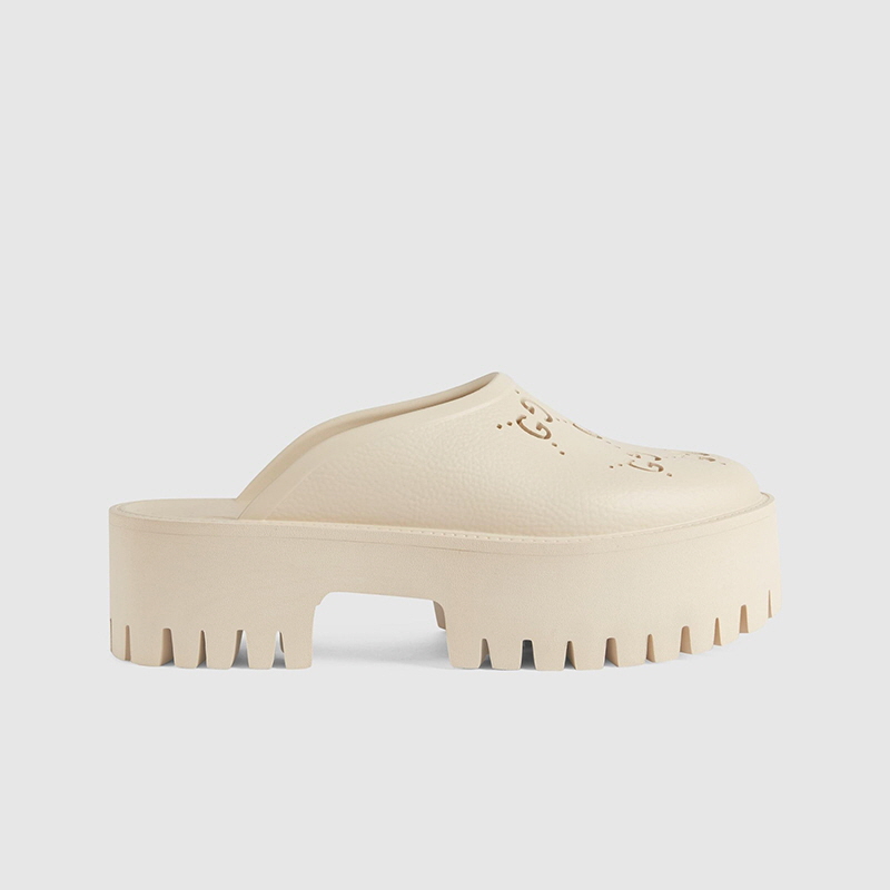 구찌 퍼포레이티드 G 플랫폼 샌들 663577 JFB00 9022
