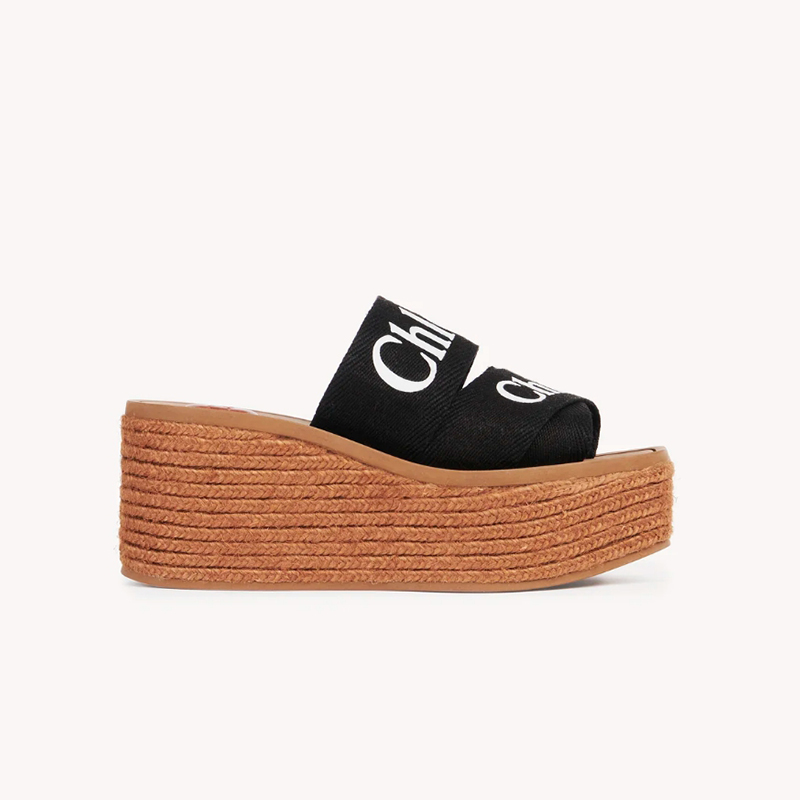 끌로에 WOODY 웨지 에스파드리유 샌들 (굽높이8cm) CHC22U449Z3001