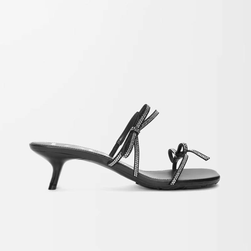 로에베 라인스톤 스웨이드 페틸 샌들 LPET465X03