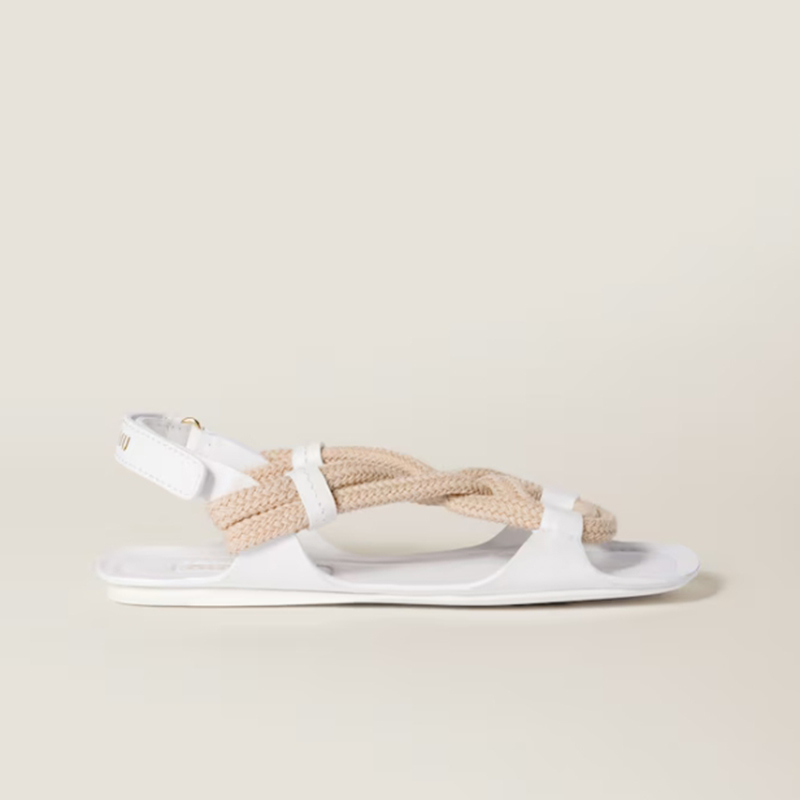 미우미우 플랫 코드 샌들 5X415E_698_F0009_F_005