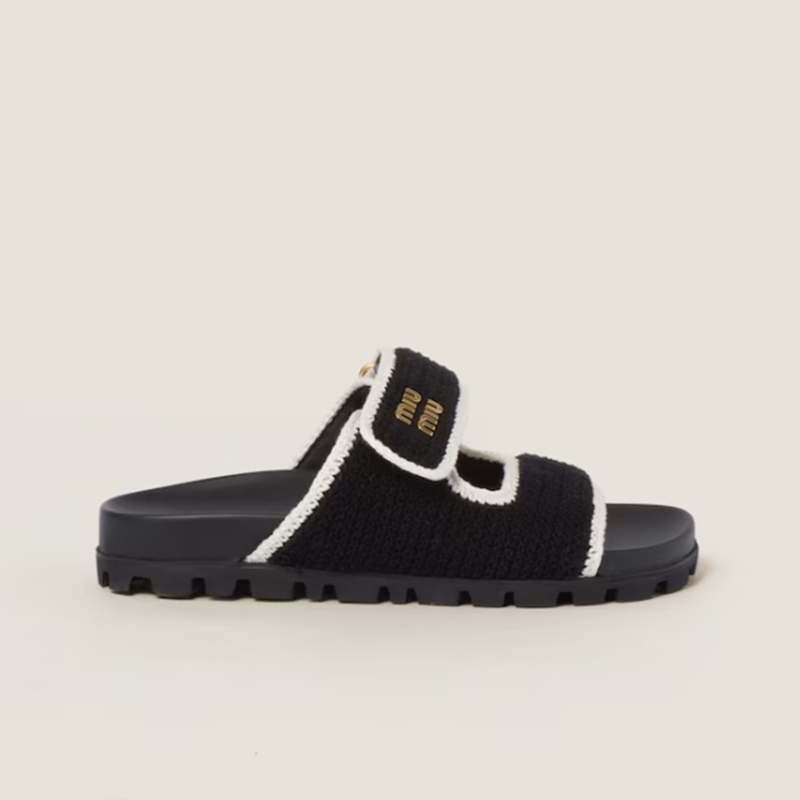 미우미우 크로셰 니트 슬라이드 5XX641_2CQ2_F057Z_F_010