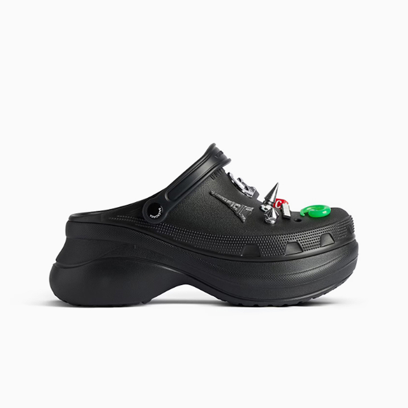 발렌시아가 크록스 지비츠 뮬 블랙 720857W0FOY1000