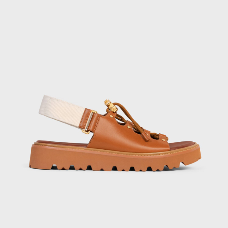 셀린느 카프스킨 & 텍스타일 빌리 청키 샌들 363625145C.04LE