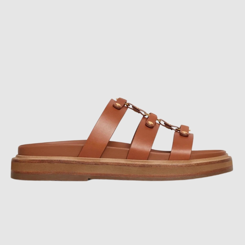 셀린느 티피 슬라이드 베제탈 태닝 카프스킨 357283778C.19DK 다크브라운