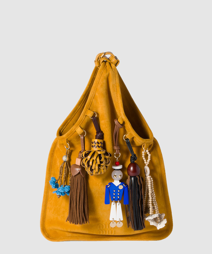 트릭 장식 스웨이드 백 5BA295 【매장-660만원대】