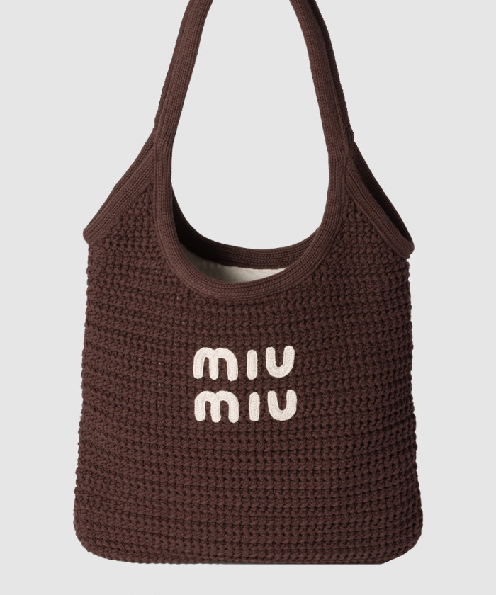 아이비 라피아 효과 우븐 토트 백 5BG231 【매장-350만원대】