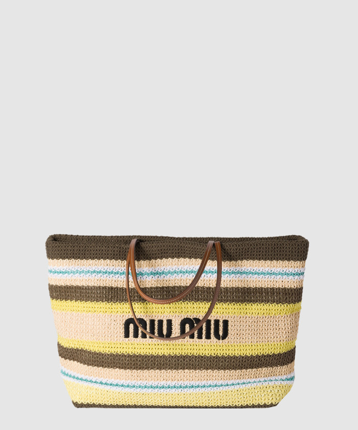 라피아 앤 코튼 토트백 5BG228 【매장-200만원대】