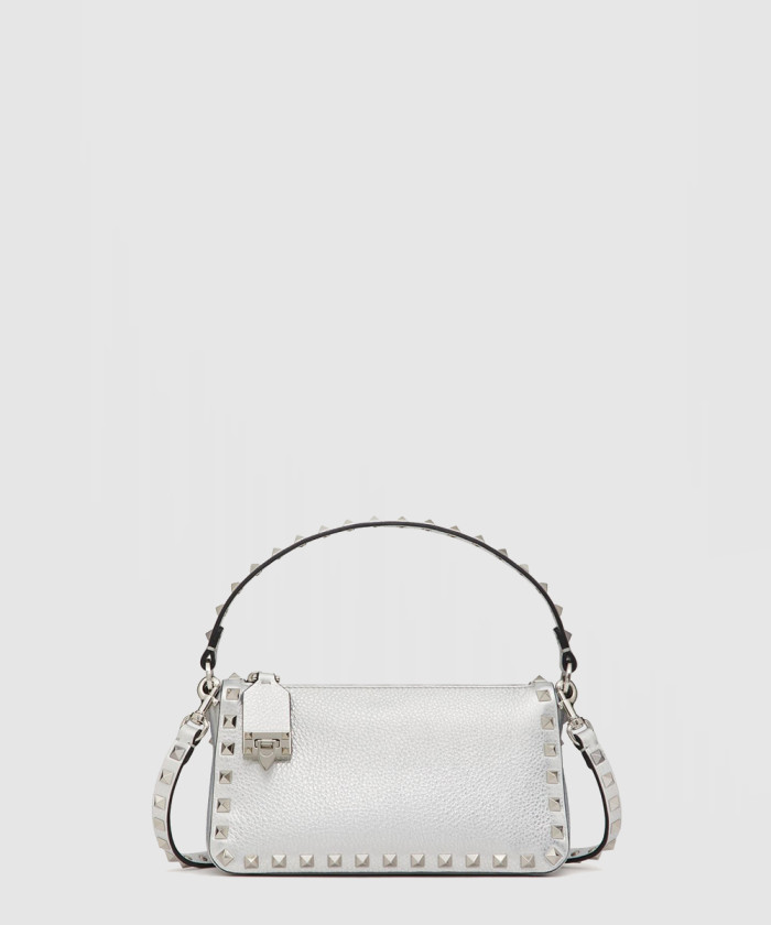 스몰 락스터드 그레인 메탈릭 송아지 가죽 크로스 바디백 【매장-250만원대】