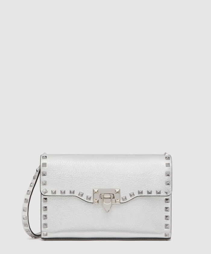 스몰 락스터드 그레인 메탈릭 송아지가죽 크로스바디백 【매장-250만원대】