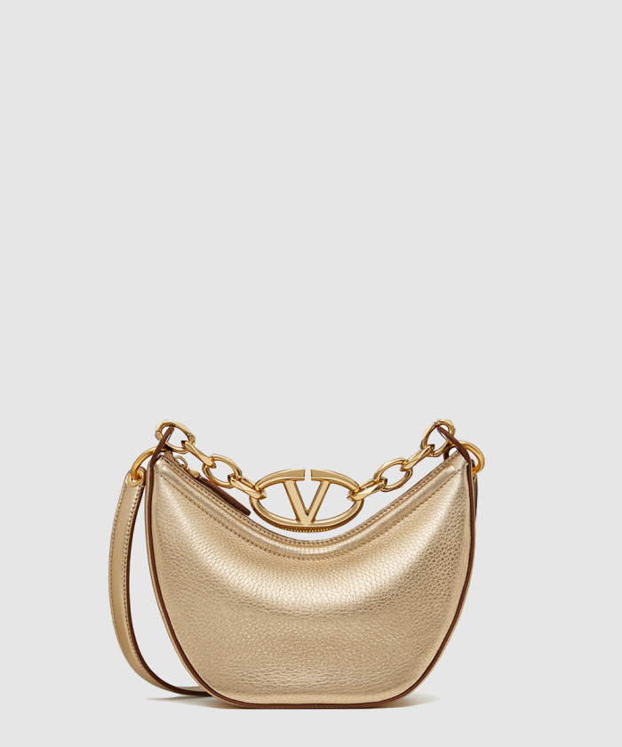 미니 체인 메탈릭 소가죽 클러치 【매장-150만원대】