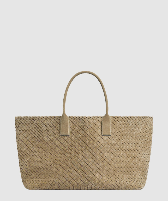 카바 라지 인트레치아토 스웨이드 토트 608811 【매장-800만원대】