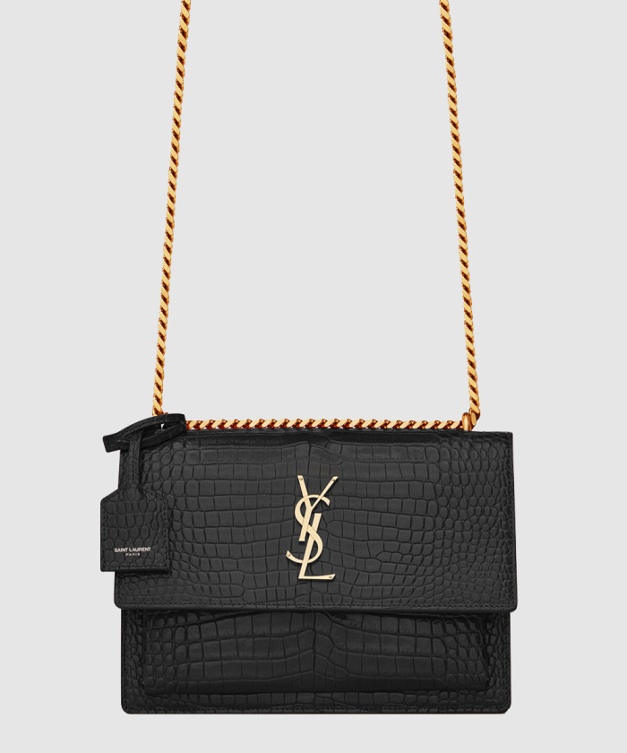 엠보싱 크로커다일 가죽 소재 sunset 미디엄 422906 【매장-400만원대】