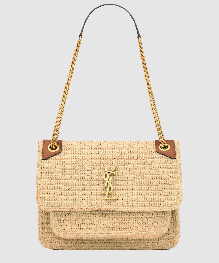 라피아 소재의 NIKI 미디엄 백 838875 【매장-280만원대】