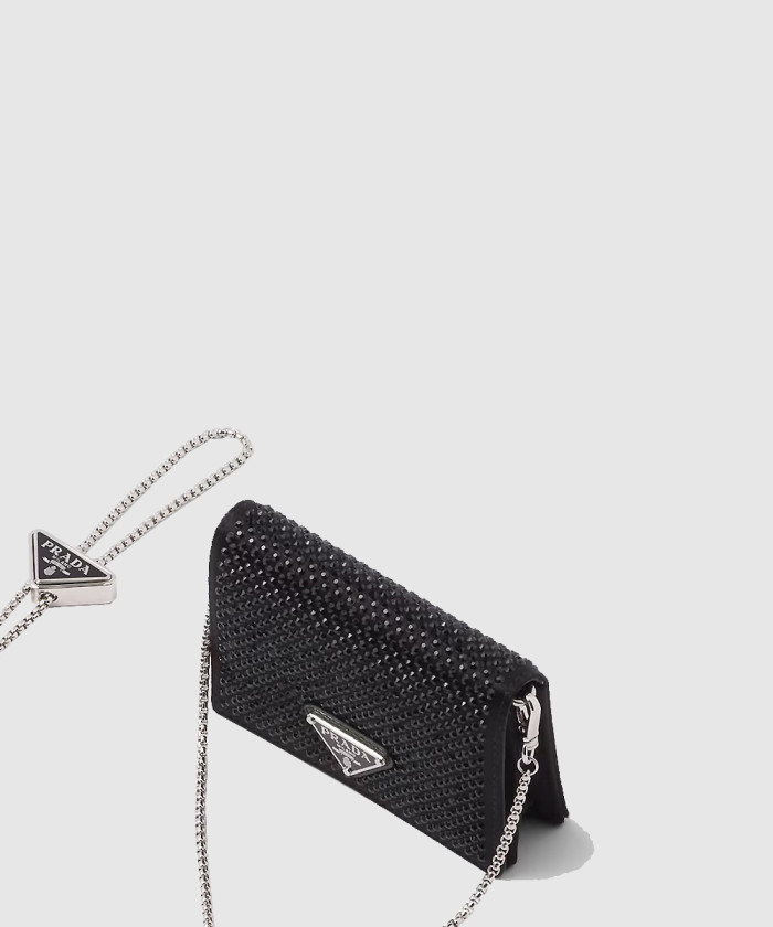 숄더 스트랩이 달린 시퀸 카드 홀더 1MR024 【매장-190만원대】