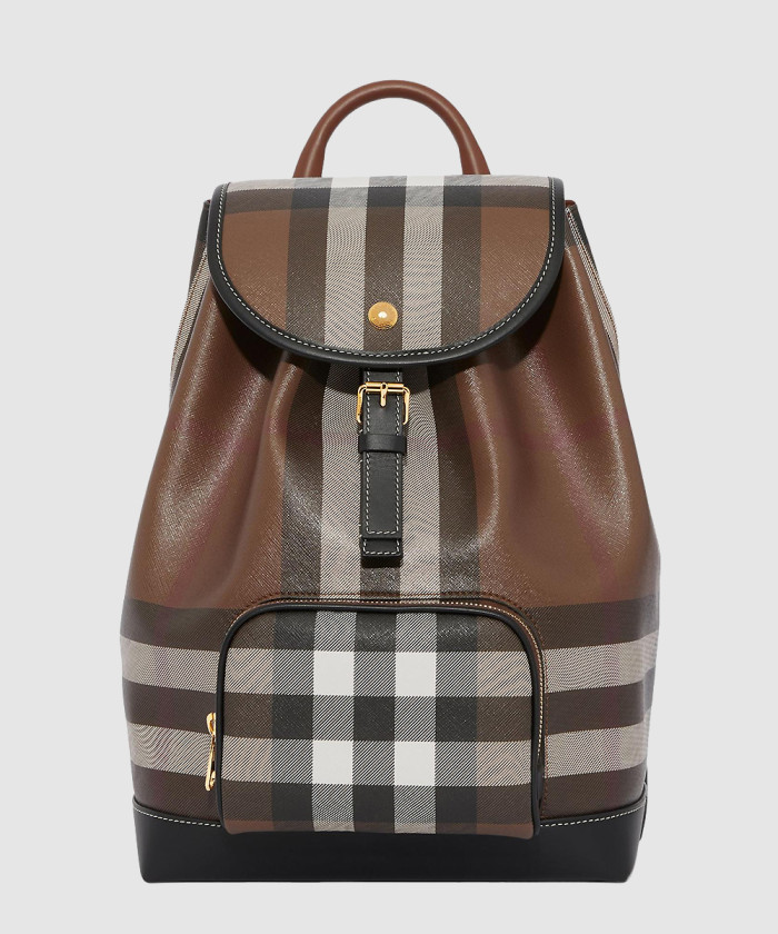 체크 레더 백팩 80585981 【매장-160만원대】