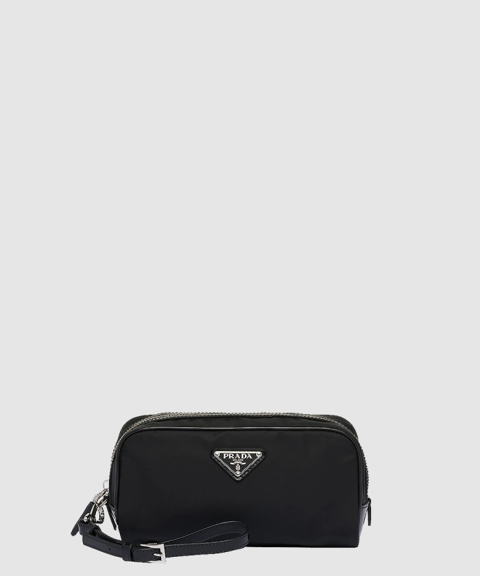 리나일론 및 브러쉬드 가죽 파우치 2NE063 【매장-150만원대】