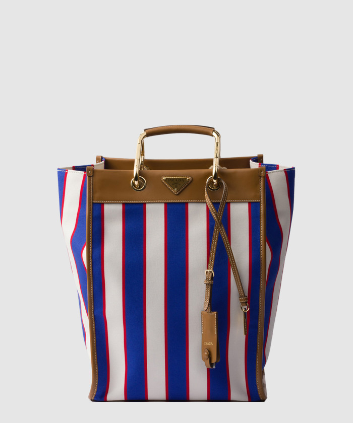 라지 프린트 캔버스 및 가죽 토트백 1BG561 【매장-420만원대】