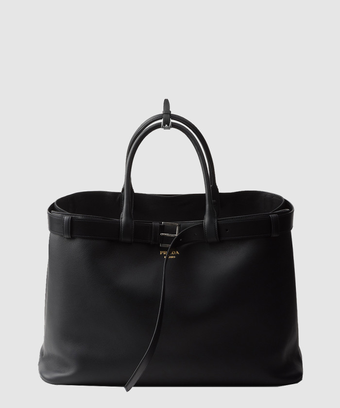 벨트가 달린 가죽 프라다 버클백 2VG126 【매장-930만원대】