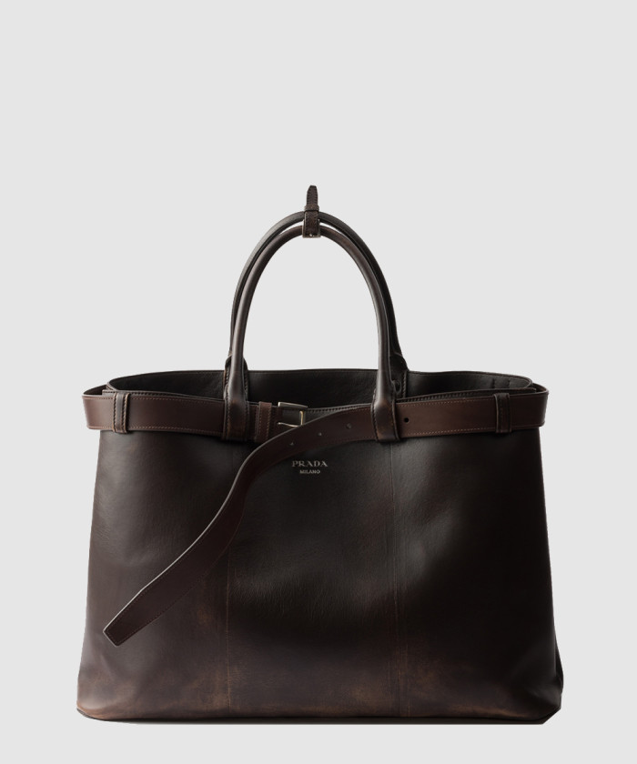 벨트가 달린 나파 가죽 프라다 버클백 2VG126 【매장-1000만원대】