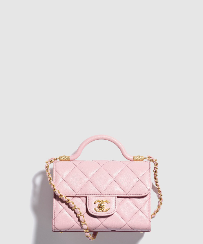 핸들 장식의 미니 플랩백 AS4956 【매장-830만원대】