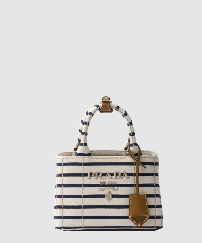 스트라이프 코튼 캔버스 미니백 1BA038 【매장-320만원대】