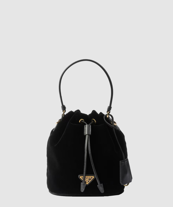 나파 가죽 디테일 벨벳 미니백 1BE067 【매장-260만원대】