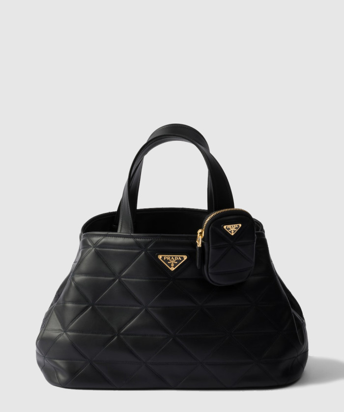 스티치 장식 미디엄 가죽 토트백 1BG545 【매장-530만원대】