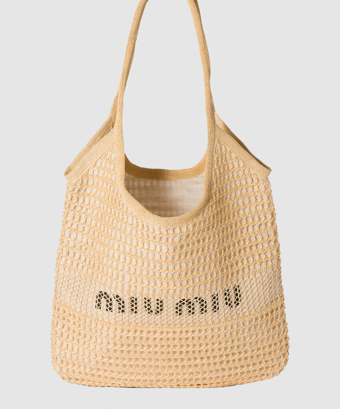 내추럴 아이비 라피아 효과 및 린넨 백 5BG231 【매장-360만원대】