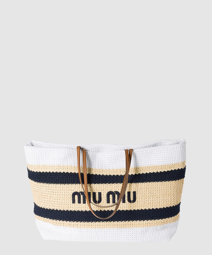 라피아 앤 코튼 토트백 5BG228 【매장-220만원대】